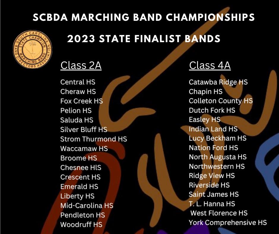 SCBDA Lower State AA / AAAA Championship White Knoll High School Bands